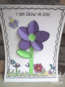 I Can Grow In God Printable Flower Craft - Kids Bible Teacher