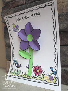 I Can Grow In God Printable Flower Craft - Kids Bible Teacher