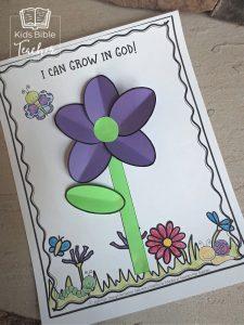 I Can Grow In God Printable Flower Craft - Kids Bible Teacher