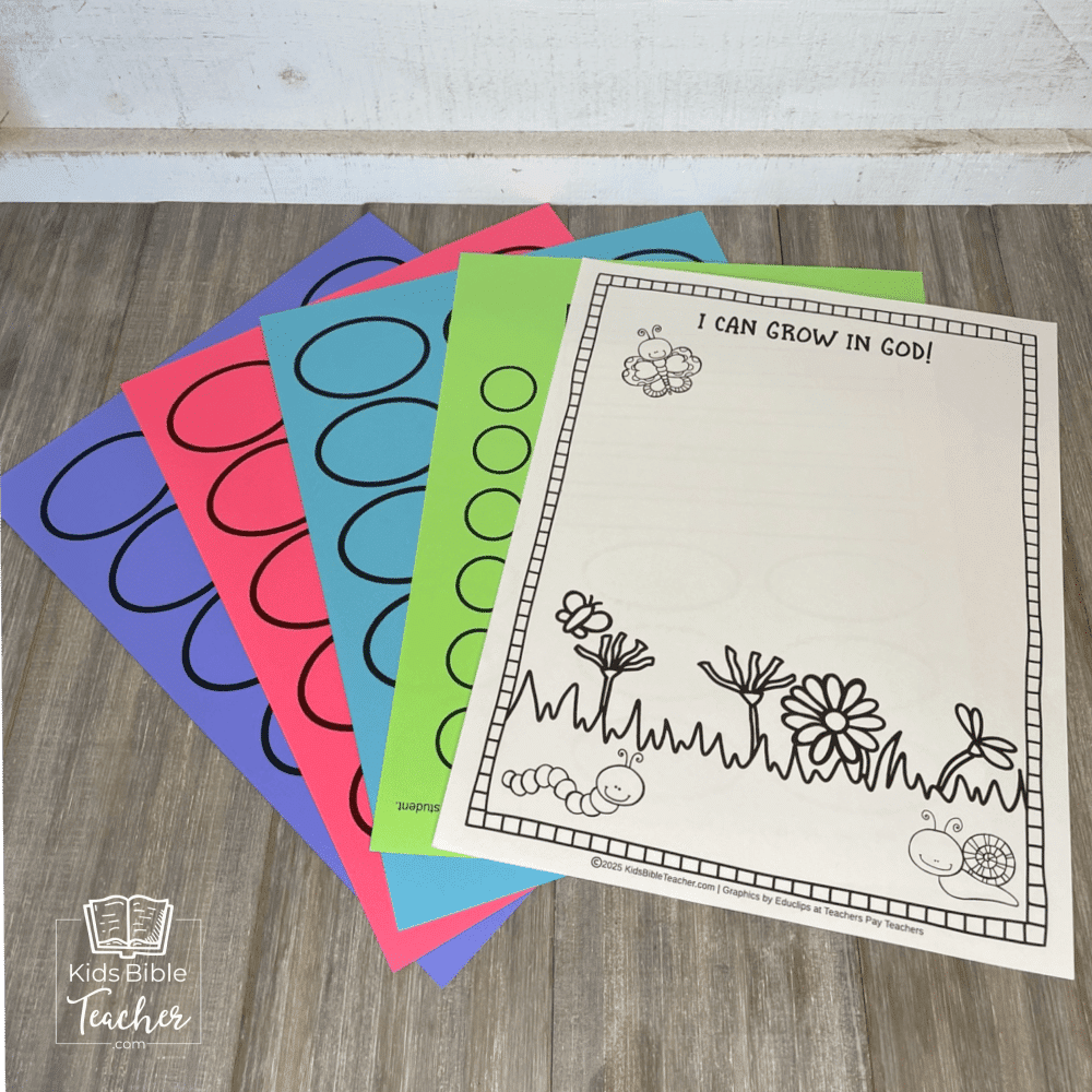 Flower Bible Craft for Kids Templates