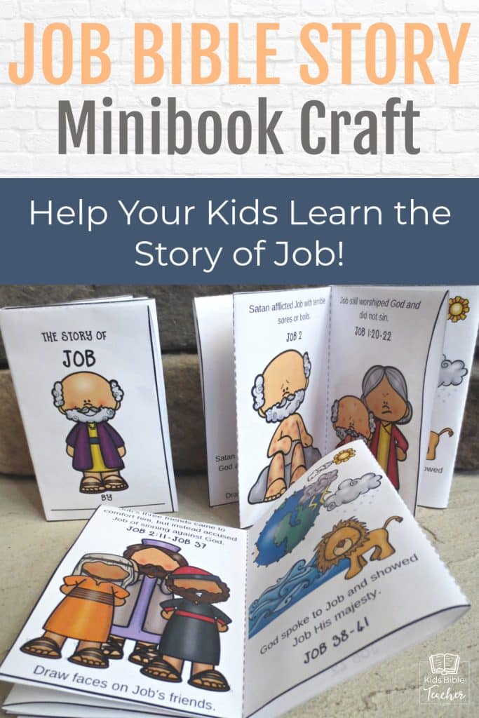 Job Bible Story Minibook Craft for kids