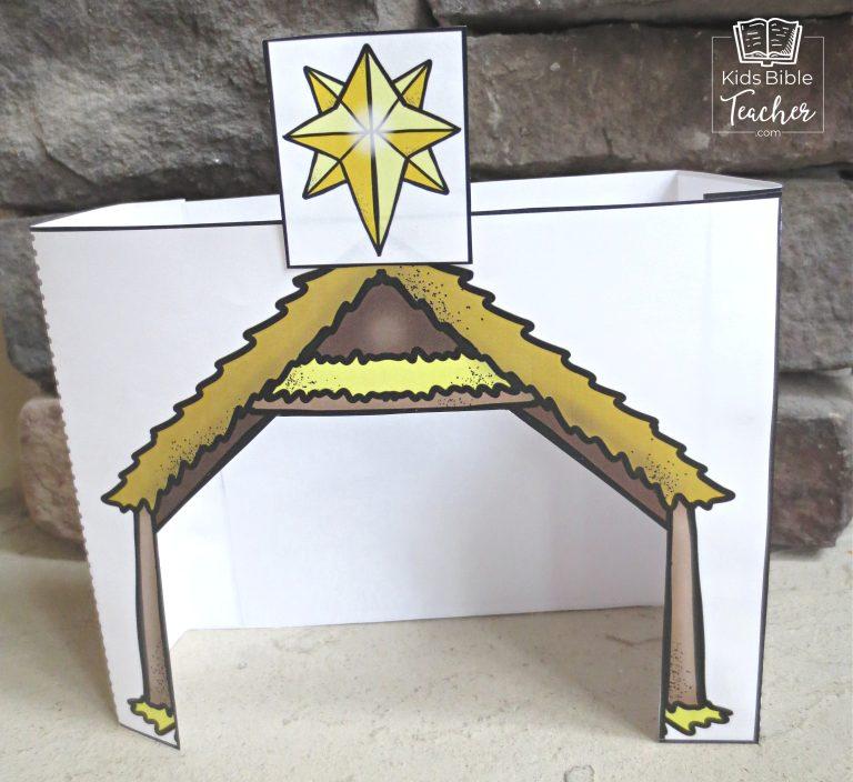 Printable Paper Nativity Scene - Kids Bible Teacher