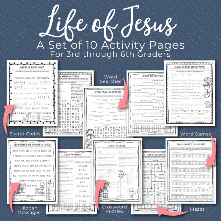 Activity Pages - Kids Bible Teacher