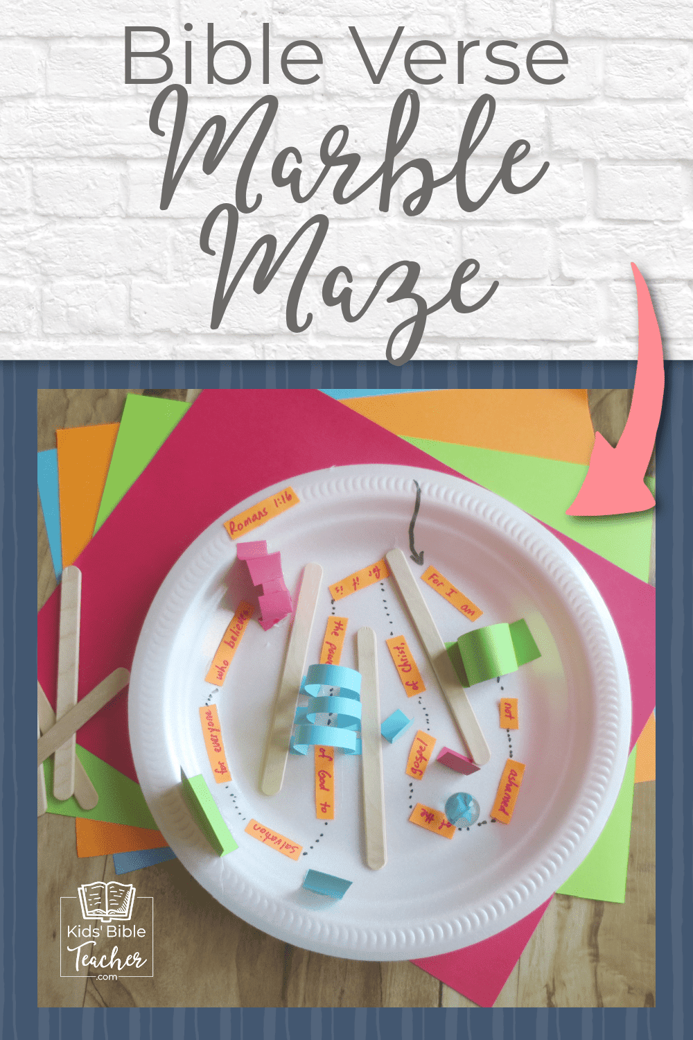 Looking for a super-fun, Sunday School craft that boys and girls will love? Try this Paper Plate Bible Verse Marble Maze. - This is such a cool idea!