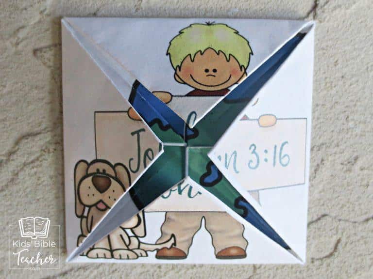 John 3:16 Folded Puzzle - Kids Bible Teacher