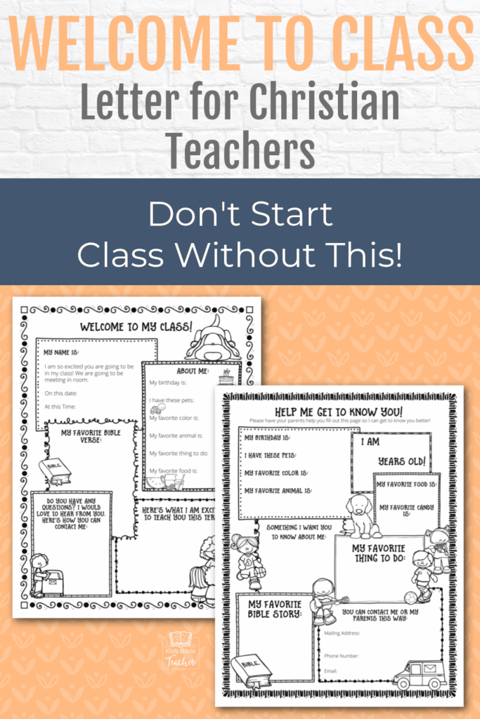 Show your new students how much you care and help them get to know you with this sweet Welcome to Class Letter - perfect for Sunday School, Bible club, or Christian school!
