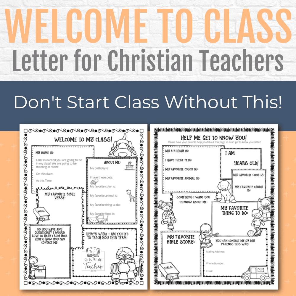 Show your new students how much you care and help them get to know you with this sweet Welcome to Class Letter - perfect for Sunday School, Bible club, or Christian school!