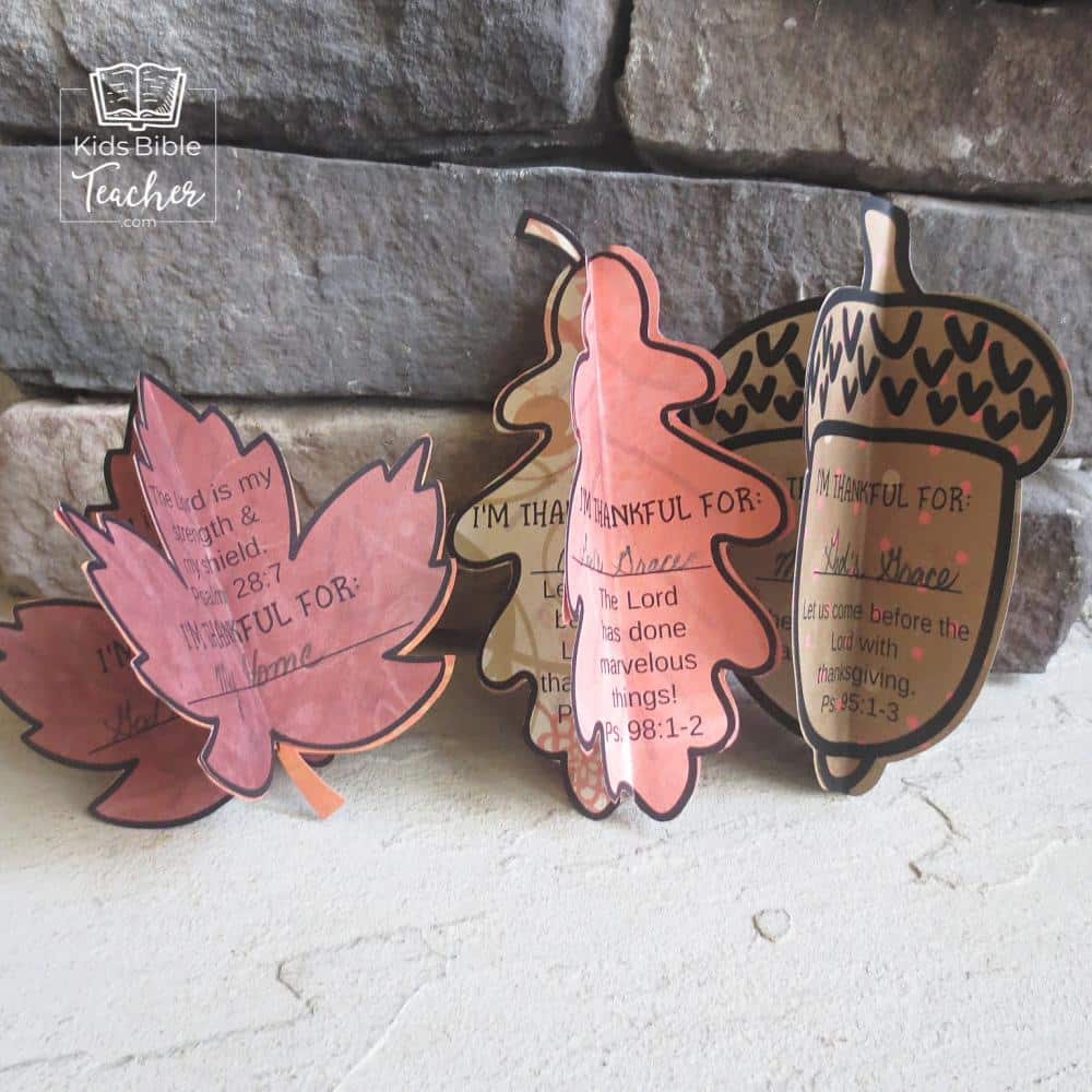 Thankful Leaves Bible Verse Craft - Kids Bible Teacher