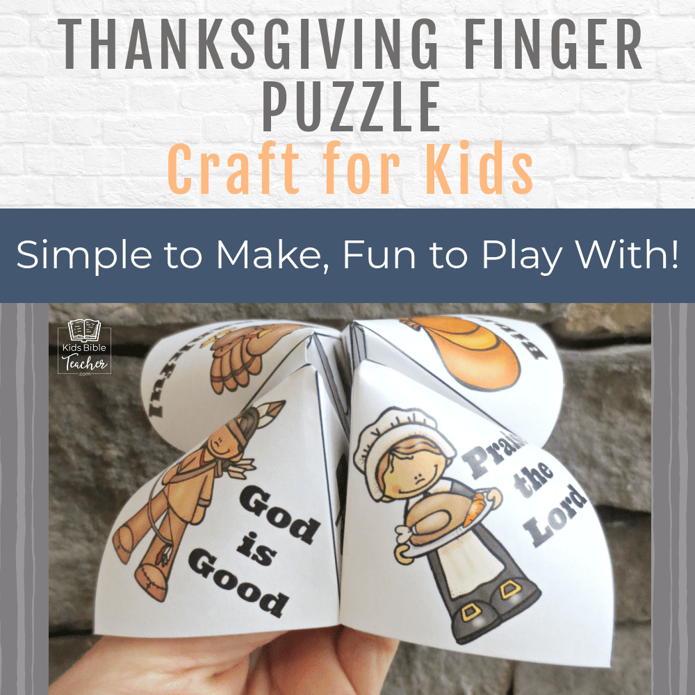 Thanksgiving Finger Puzzle Craft for Kids with Bible Verses Kids Crafts Sunday School Crafts