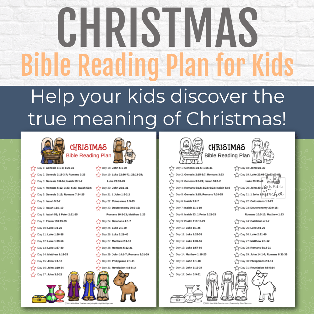 Help your kids discover God's beautiful plan of salvation this Christmas with this FREE Printable Christmas Bible Reading Plan - perfect for the month of December!