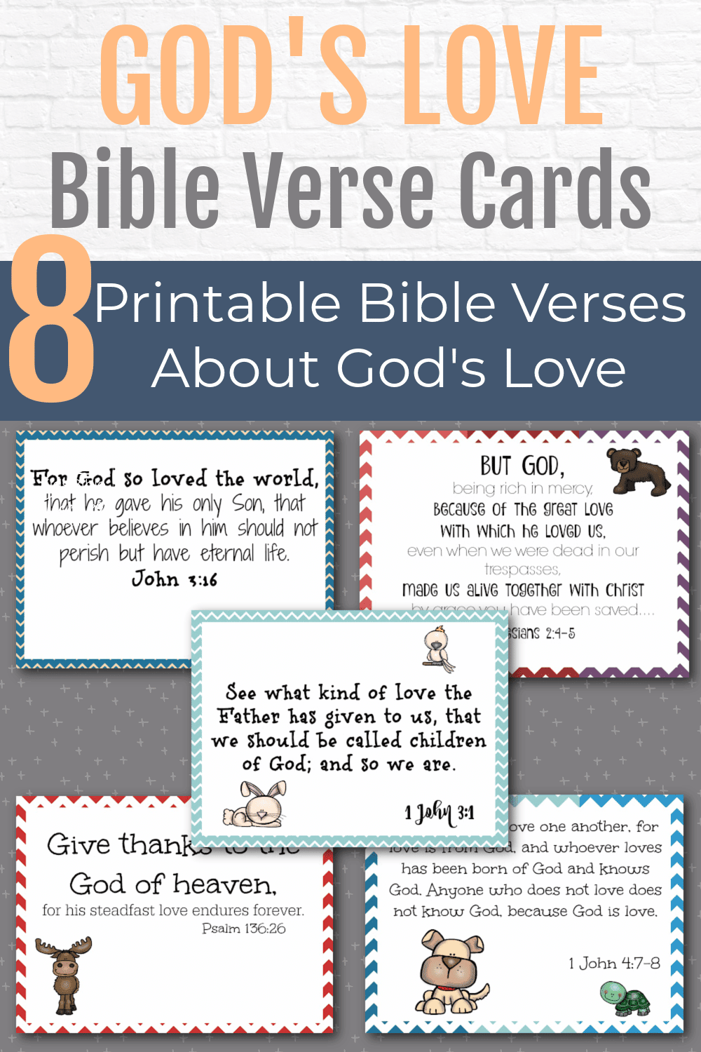Free Printable God's Love Bible Verse Love Notes in three Bible versions. These are so cute- perfect for Valentine's Day or any day!