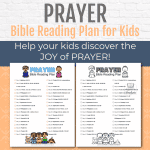 Prayer Bible Reading Plan - Kids Bible Teacher