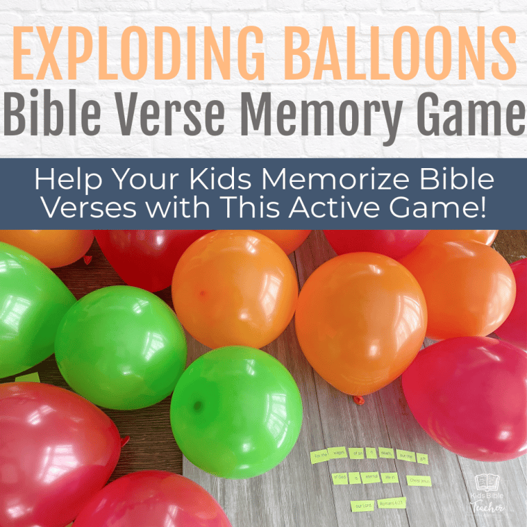 Exploding Balloons Bible Verse Memory Game - Kids Bible Teacher