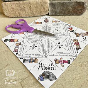 Printable Easter Finger Puzzle with Bible Verses