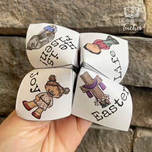 Printable Easter Finger Puzzle with Bible Verses