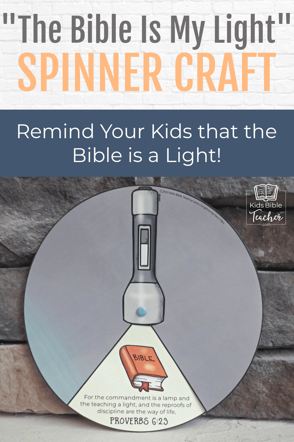 This simple The Bible is My Light spinner craft will help your kids remember that God's Word is our light in a dark world.