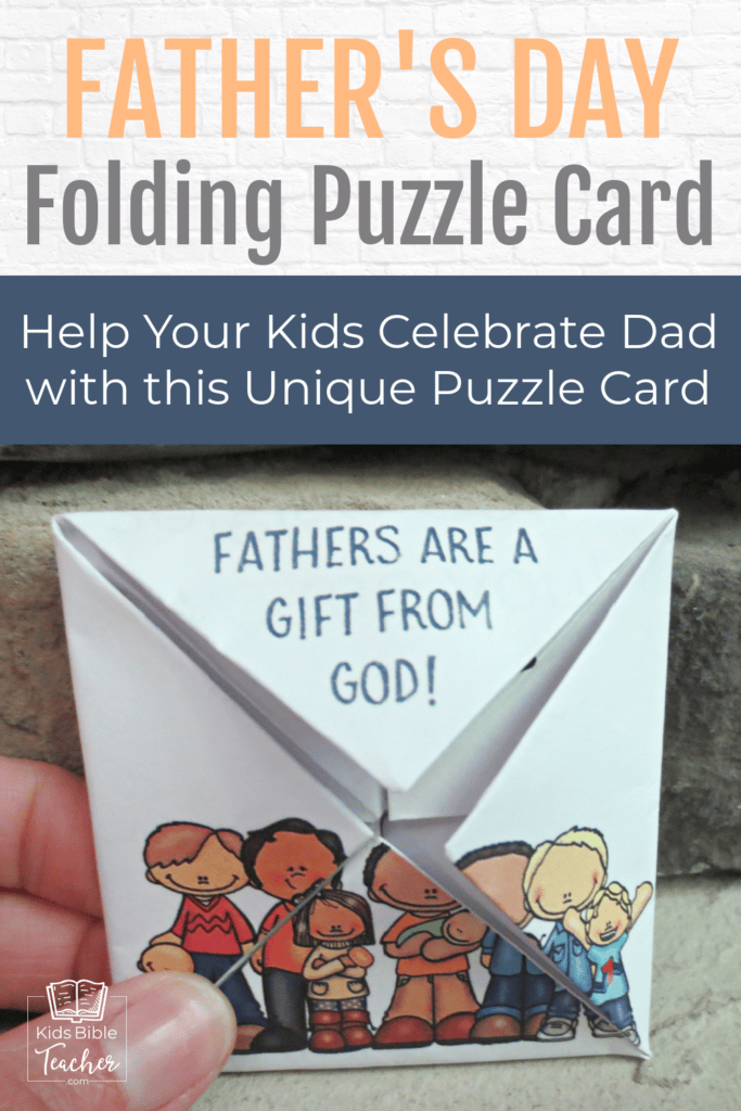This little Father's Day folded puzzle card is a great way to help your kids celebrate their fathers and the influential men in their lives.