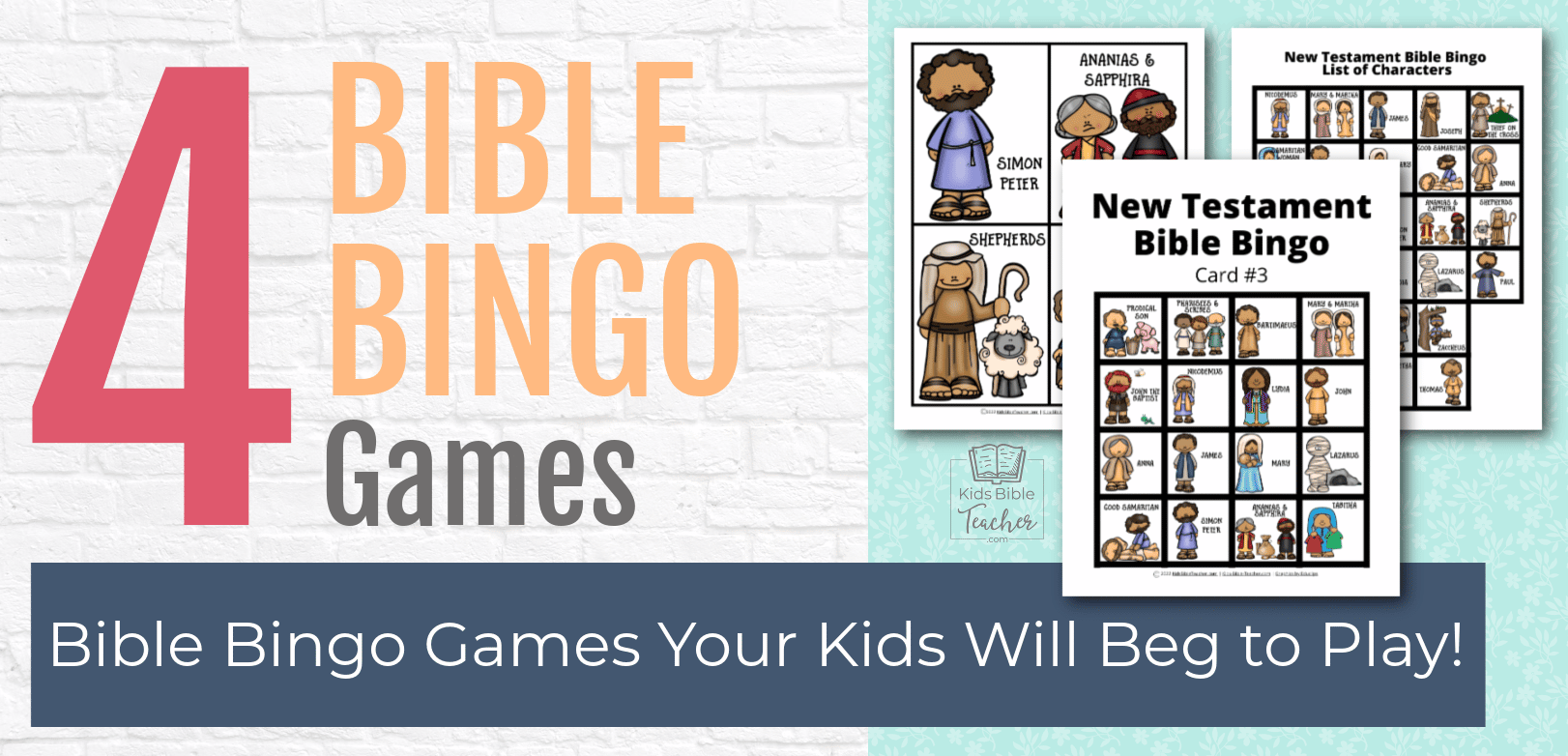 4 Bible Bingo Games Your Kids Will Love to Play - Kids Bible Teacher