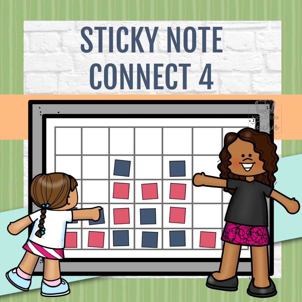Sunday School Games Bible lesson Games for review Sticky Note Connect 4 Classroom Review Game
