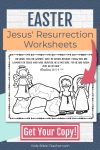 Bible Easter Coloring Pages with Easter Bible Verses about Jesus' Resurrection