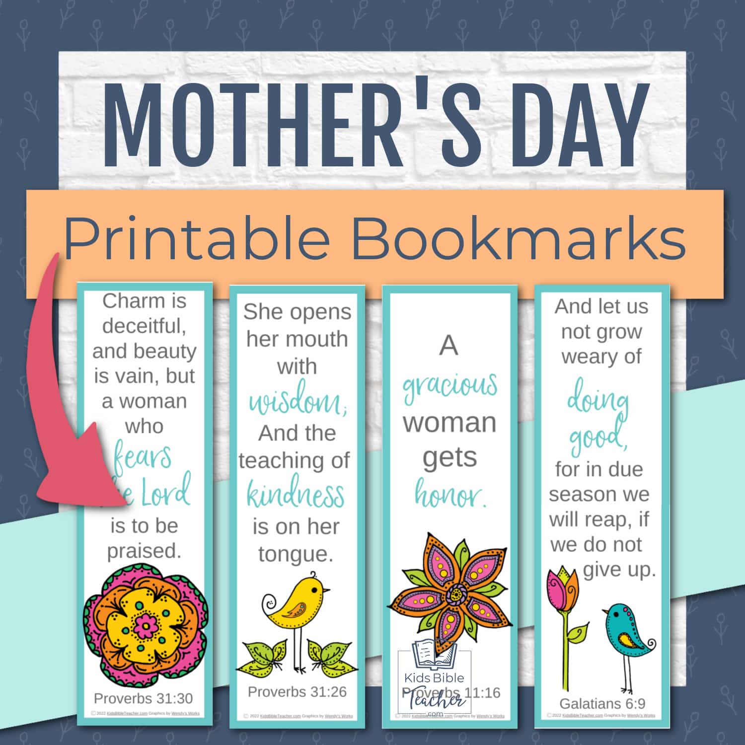 Printable Bookmarks for Moms - Kids Bible Teacher