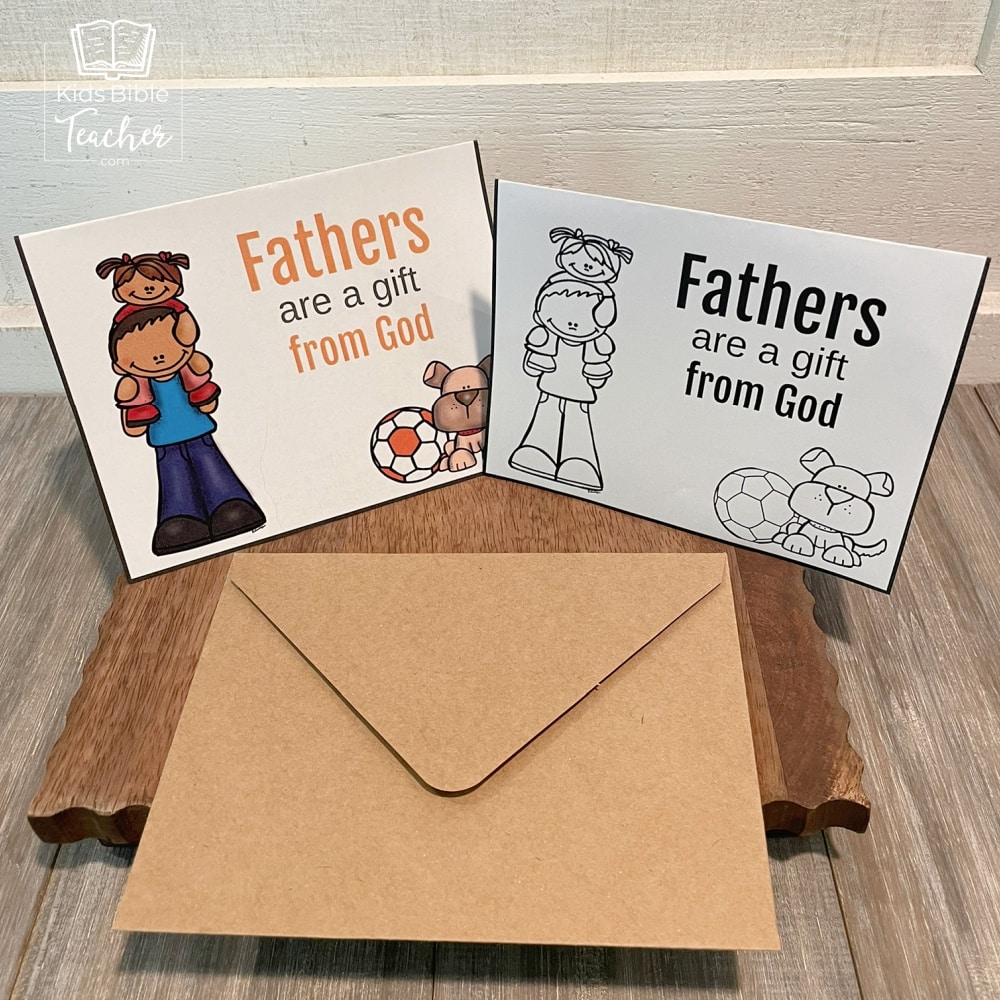 This free Fathers Day card is simple to print, cut out, and color. It makes a budget friendly gift that kids will love to make and give.