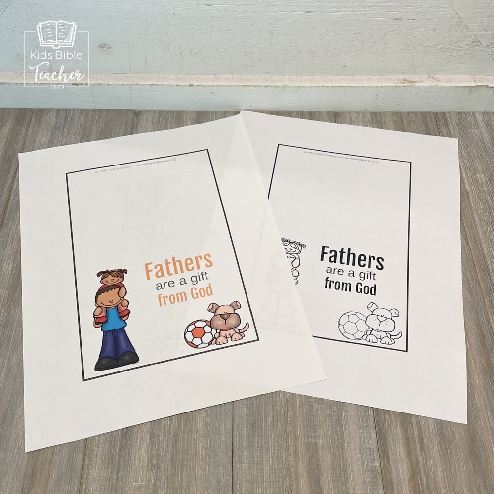 This free Fathers Day card is simple to print, cut out, and color. It makes a budget friendly gift that kids will love to make and give.