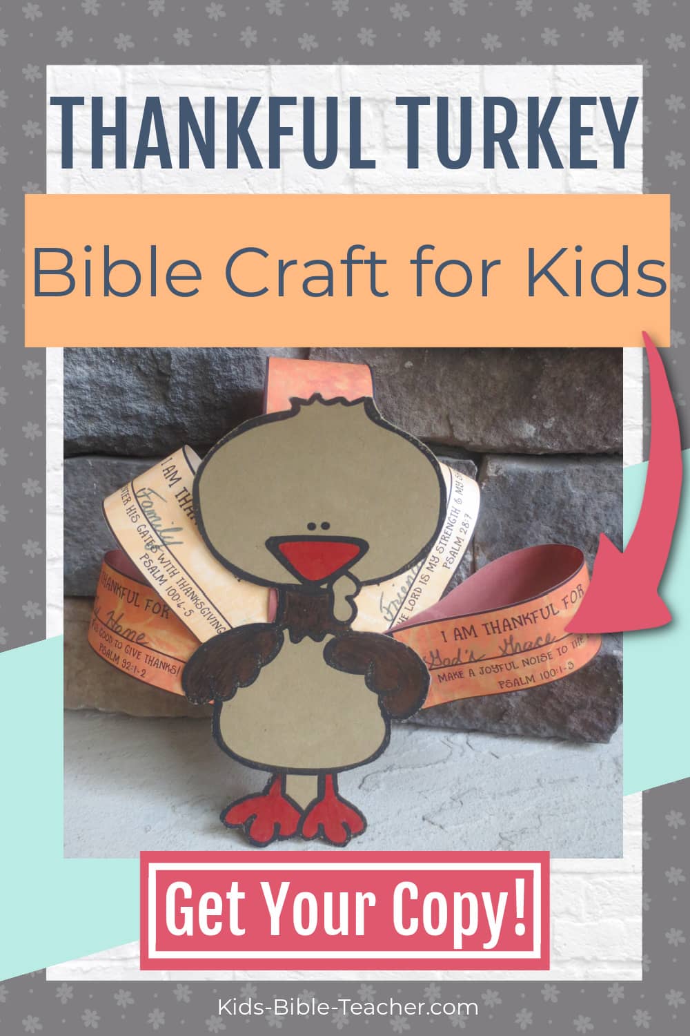 Thanksgiving Turkey Craft with thanksgiving Bible Verses