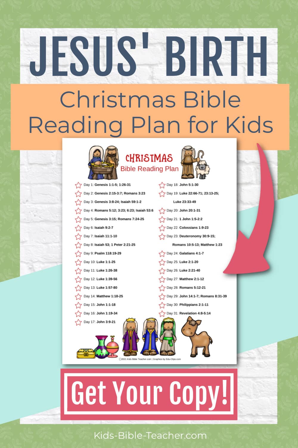 Jesus Birth Christmas Bible Reading Plan for Kidds