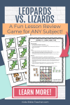 Here's a Bible lesson review game that works with ANY Bible lesson - Easy to prep, reusable, and loved by kids! Get your copy today!