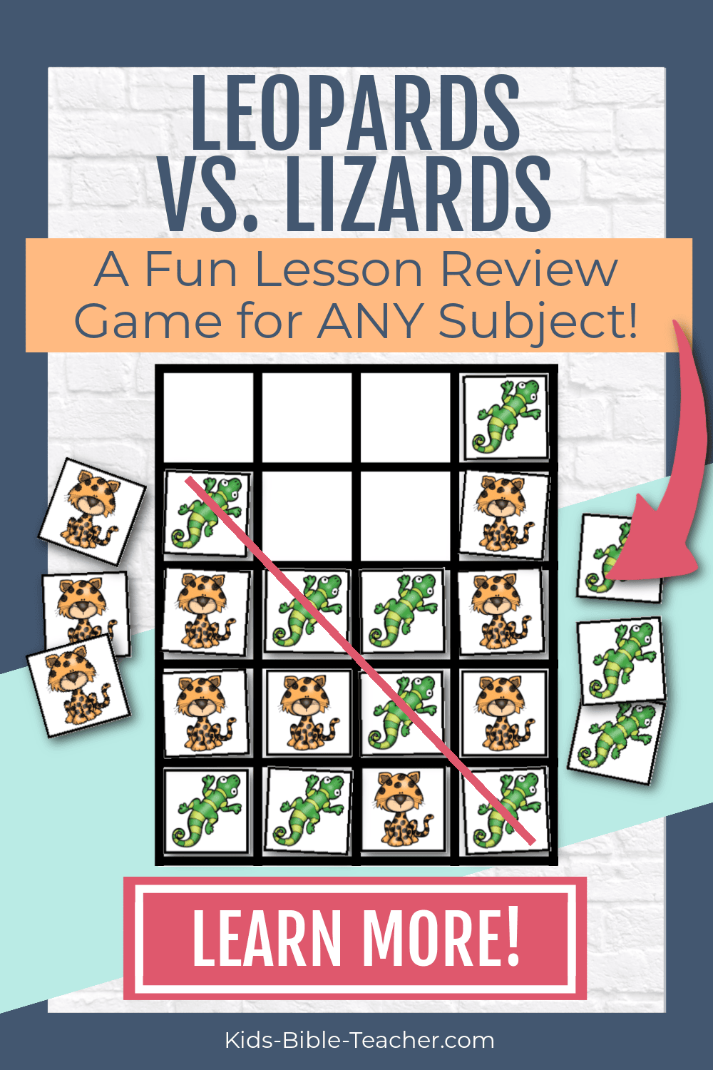 Here's a Bible lesson review game that works with ANY Bible lesson - Easy to prep, reusable, and loved by kids! Get your copy today!
