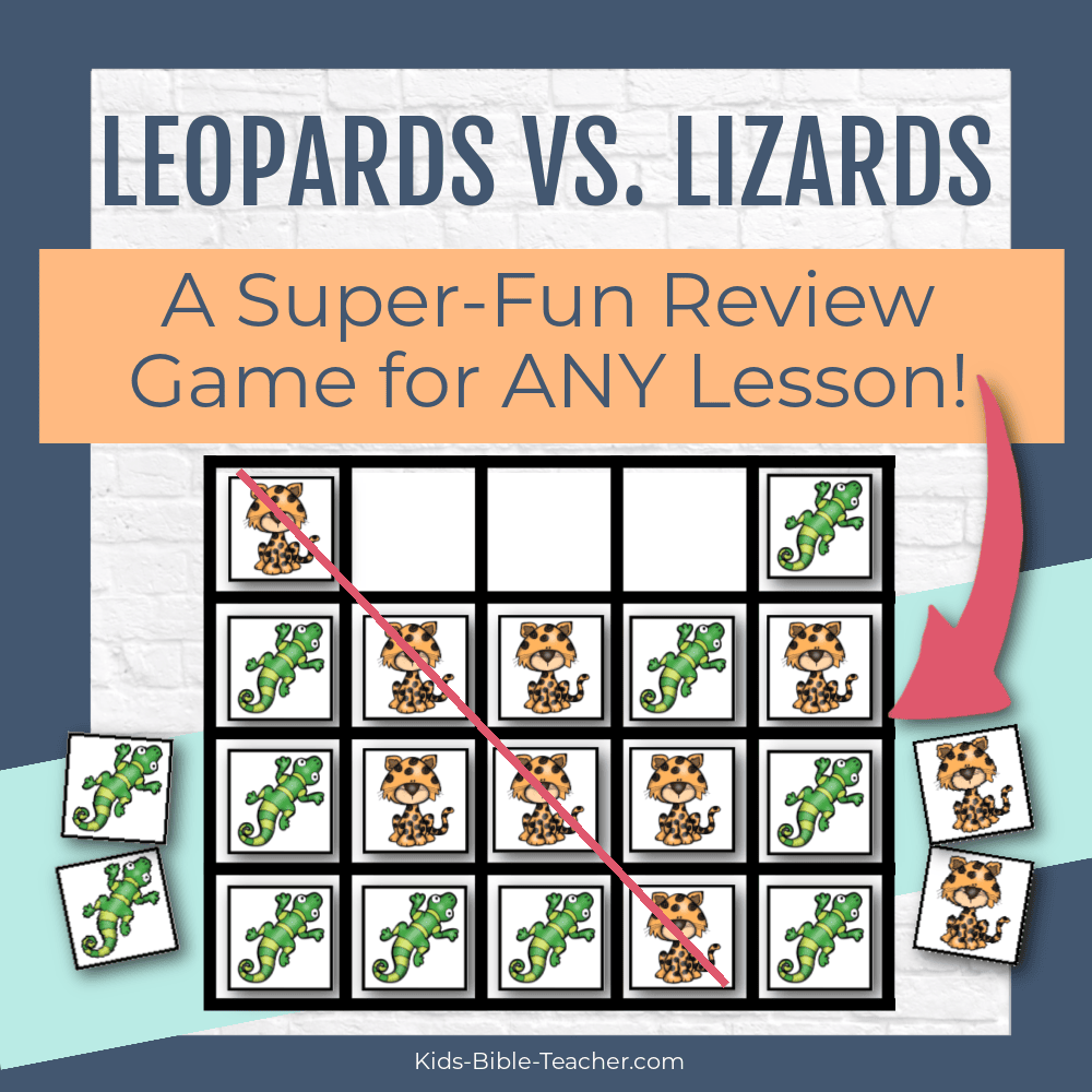 Here's a Bible lesson review game that works with ANY Bible lesson - Easy to prep, reusable, and loved by kids! Get your copy today!