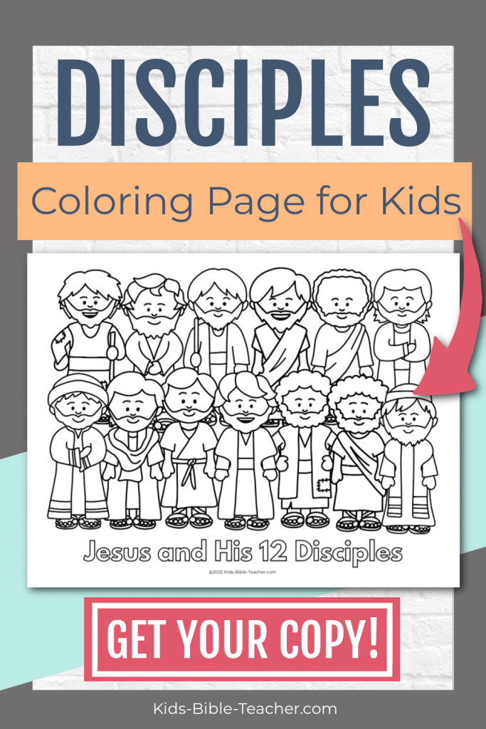 Jesus Disciples Coloring Page Free Bible Coloring Page for Kids Worksheet