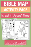 Bible Map Activity Page Map of Jesus' Ministry and Life
