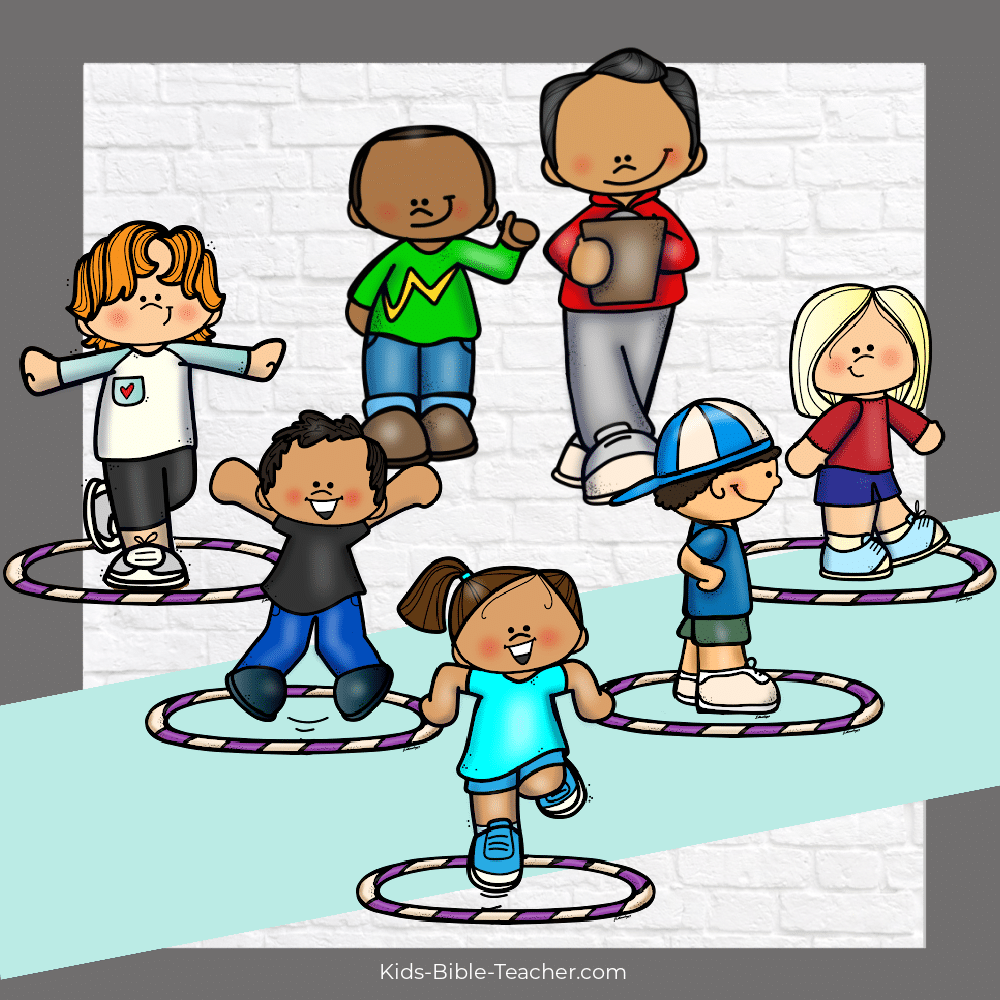 Active Lesson Review Game for Kids Bible Lesson Review Game Hula Hoop Home Run