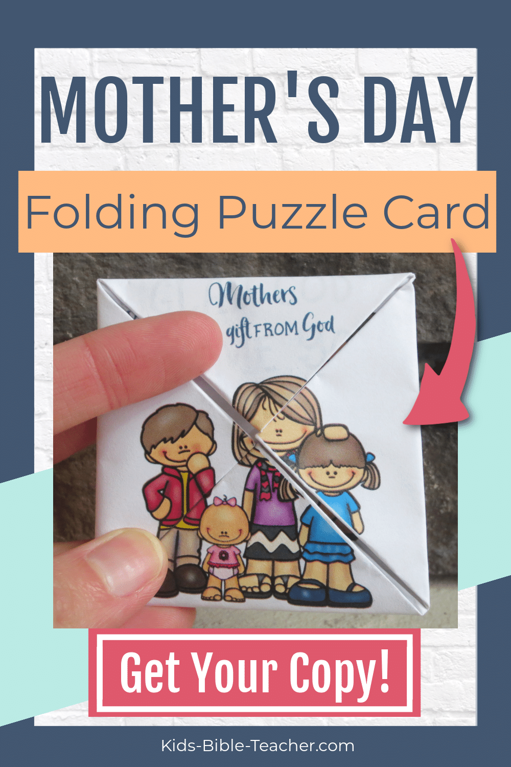 Mother's Day Bible Craft Folding Puzzle Card