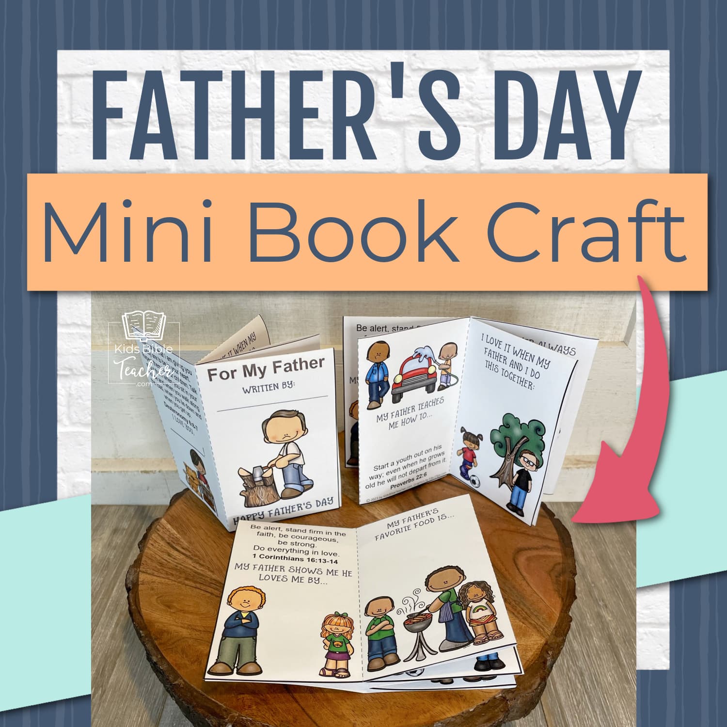 Father's Day Mini Book Father's Day Bible Craft for Kids