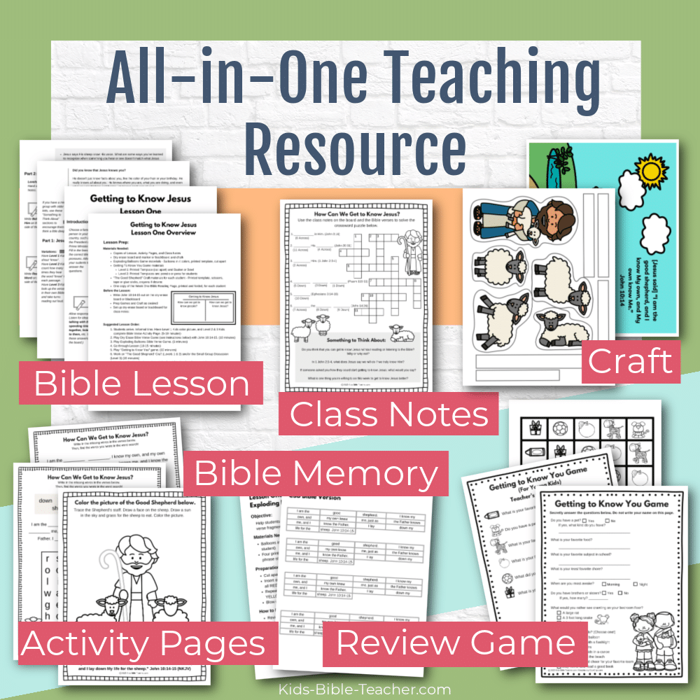 Getting to Know Jesus Complete Bible Lesson for Kids