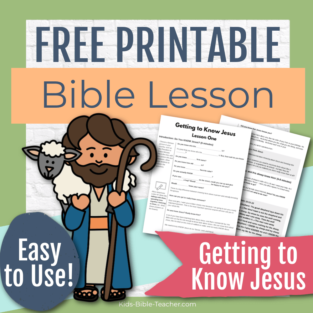 Free Bible Lesson for Kids about the Good Shepherd Getting to Know Jesus