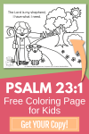 Sunday School printables Bible coloring page for kids Psalm 23