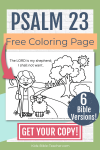 Psalm 23 Bible coloring page children's church printables