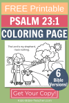 free homeschool Bible printables Psalm 23